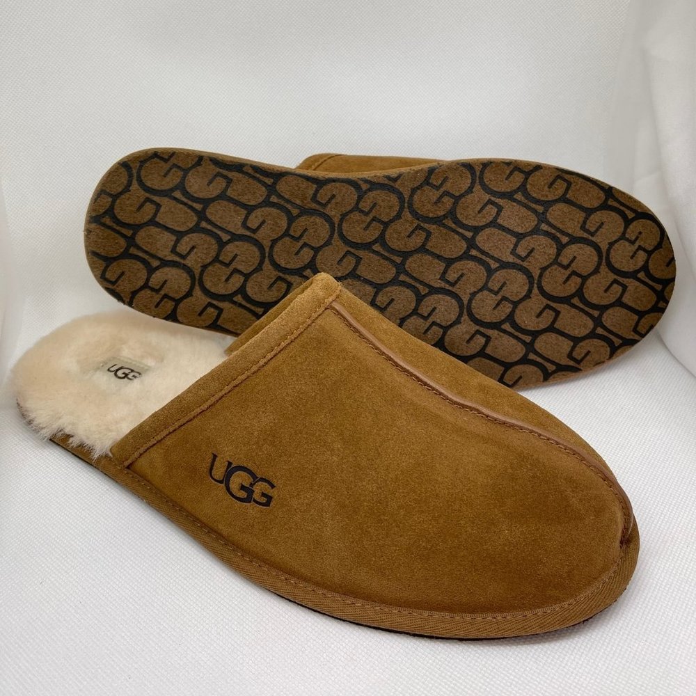 Ugg  Scuff Chestnut Brown Flat Slippers NEW.